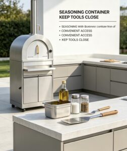 27.6” pizza oven with bottom cabinet (mk07ss304)