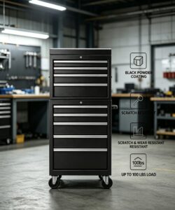 26.5 inch 9 drawers tool chest：built to keep your tools organized and secure