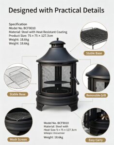 outdoor cooking fire pit: warmth, flame cooking, and backyard gatherings in one design