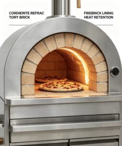 27.6” pizza oven with bottom cabinet (mk07ss304)