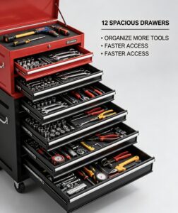 42 inch 12 drawers tool chest (htc4212pc)