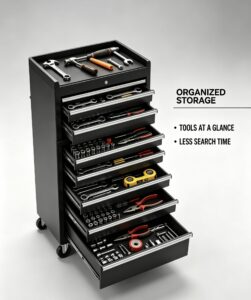 26.5 inch 9 drawers tool chest：built to keep your tools organized and secure