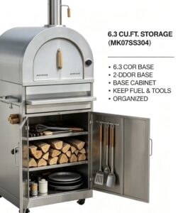 27.6” pizza oven with bottom cabinet (mk07ss304)