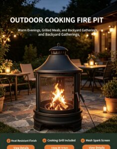 outdoor cooking fire pit: warmth, flame cooking, and backyard gatherings in one design