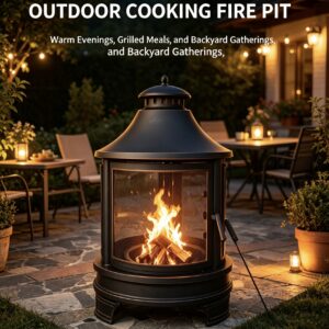 outdoor cooking fire pit: warmth, flame cooking, and backyard gatherings in one design