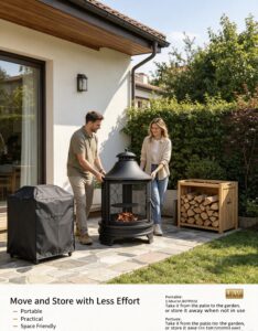 outdoor cooking fire pit: warmth, flame cooking, and backyard gatherings in one design