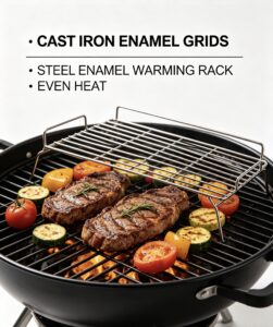 outdoor kitchen gas grill 6b black powder coated (hgg6006b)